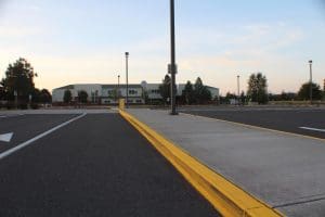 Battle Ground School District, parking lot, pavement, Battle Ground