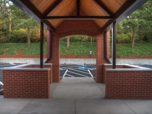 Park Academy, school, entrance, site design