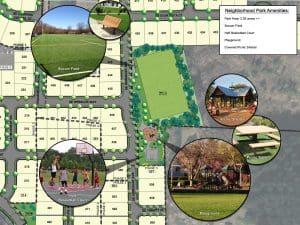landscape architecture, site planning, neighborhood park, park amenities, Scouters Mountain, Happy Valley